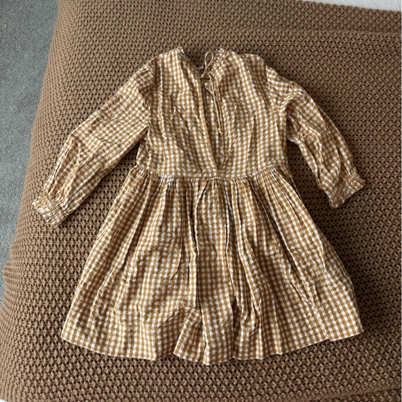 Free People Mustard Checkered Dress - Picture 2 of 5